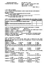 Đề kiểm tra 1 tiết môn Tiếng Anh Lớp 10 - Mã đề 500 (A) - Năm học 2019-2020 - Trường THPT số 1 Phù Cát